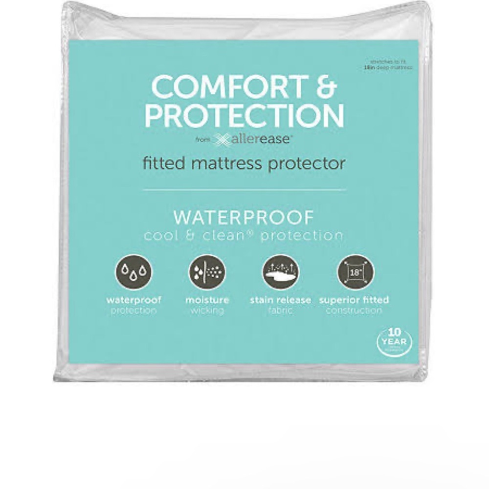 New Allerease waterproof fitted Mattress Protection